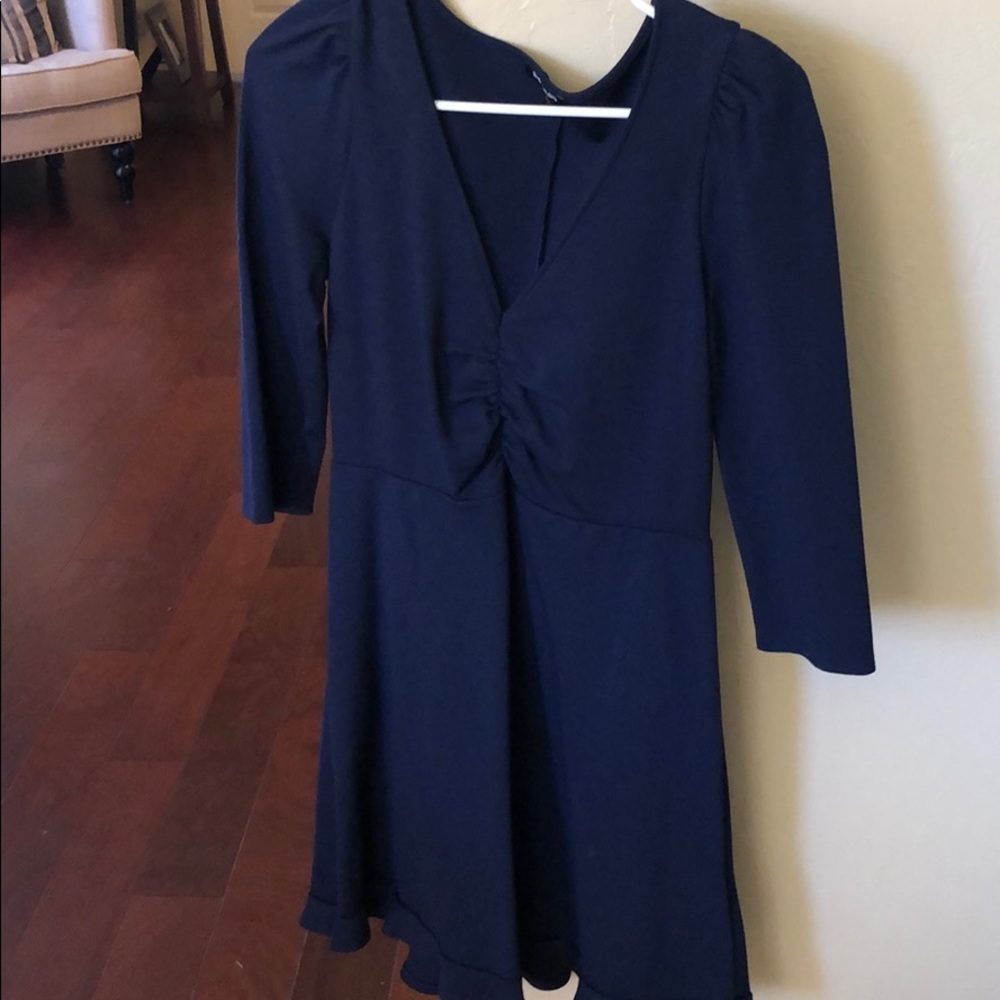 Express long sleeved flutter hem dress size S